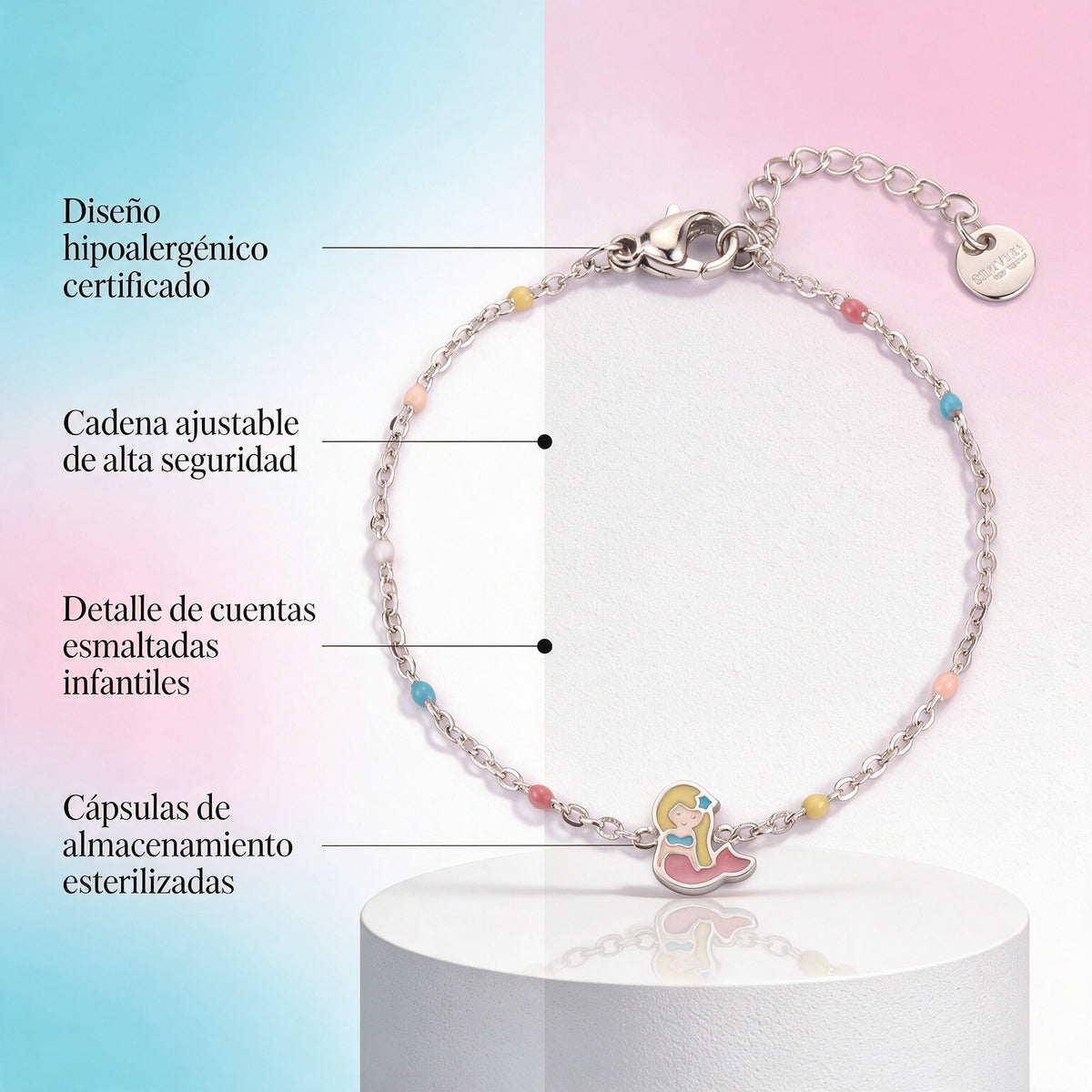 Benton Pharma PULSERA Sirena Acero Benton