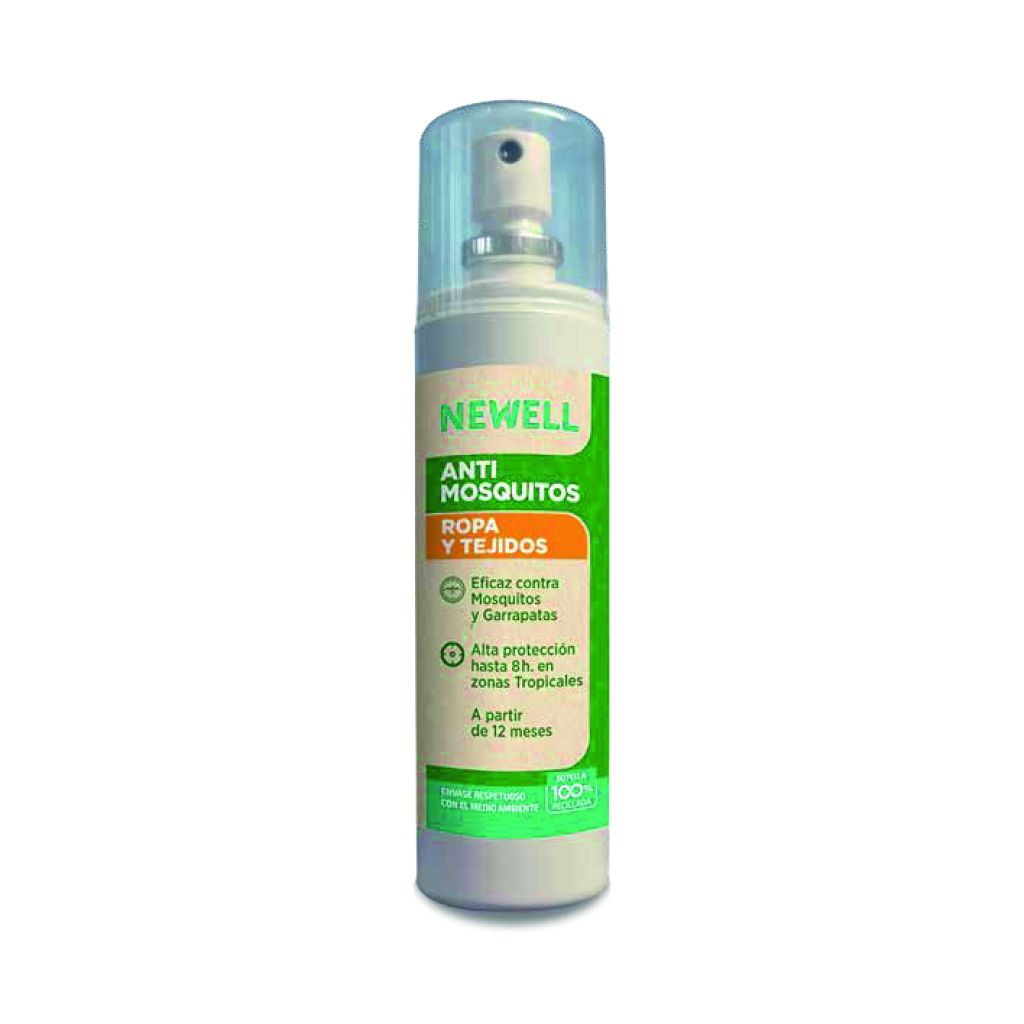 Newell SPRAY Repelente Mosquitos y Garrapatas ROPA Y TEJIDO 100 ml