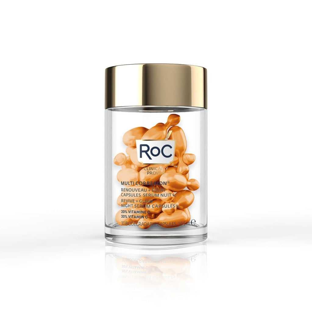 Roc Revive + glow Serum noche 30 cápsulas