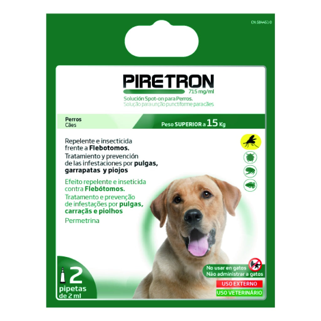 Piretron 715 mg/ml solución 2 ml Blister 2 pipetas