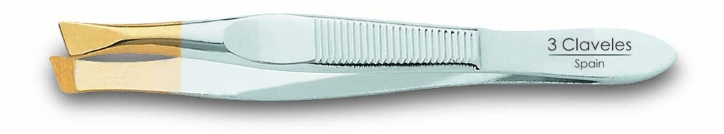 3 Claveles Pinza Sesgada Dorada 8 cm