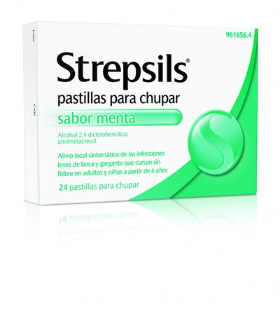 Strepsils menta 24 pastillas para chupar