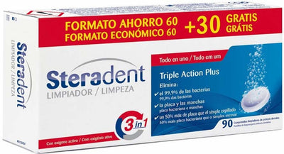 Steradent triple acción 60+30 tabletas
