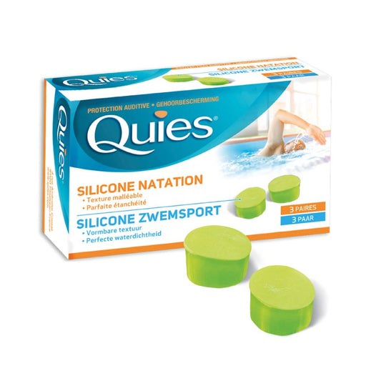 Quies Tapones SILICONA Natación ADULTO 6 tapones