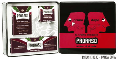 Proraso pack lata regalo negra roja barba dura