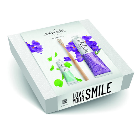 *****Set Regalo Ohlala "Cool Set" (Violeta Menta 100 ml + Menta Fresca 15 ml + Cepillo Bamboo)