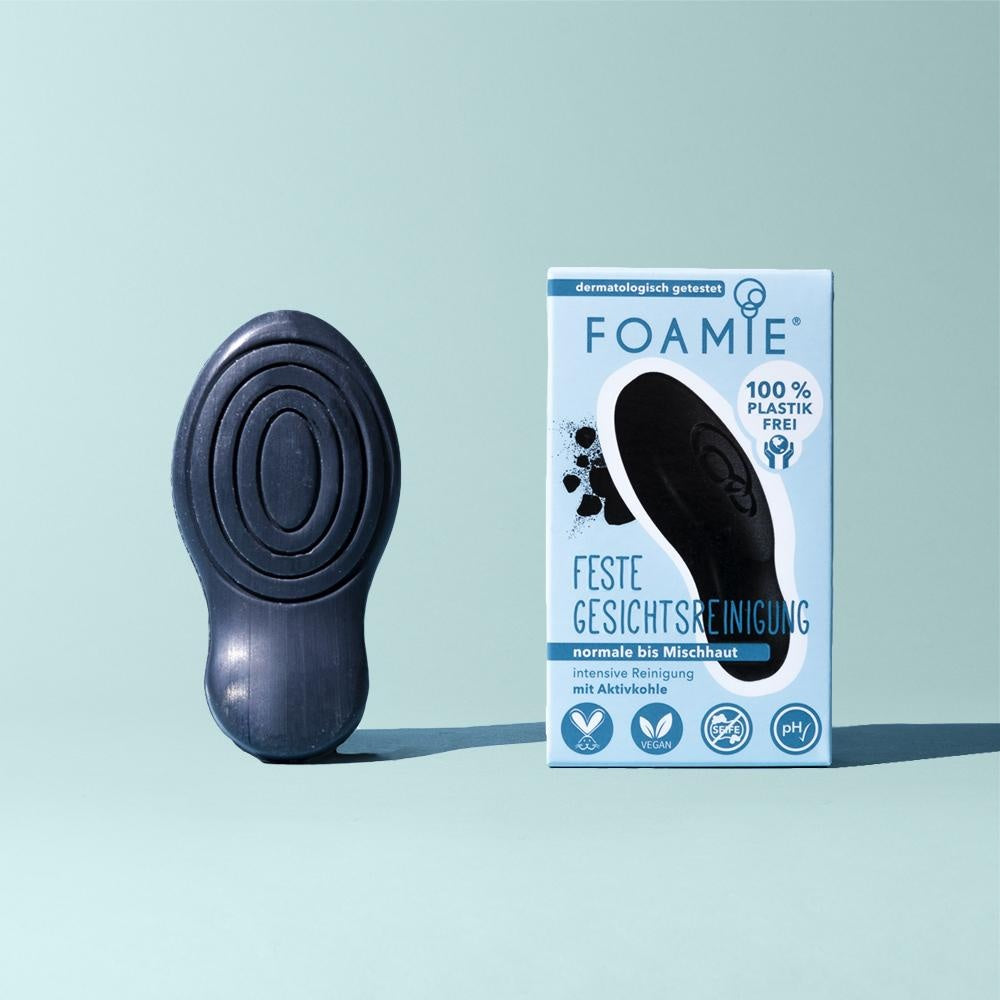 Foamie limpiador facial solido de carbon activado para piel grasa Solido Sin Plasticos Eco