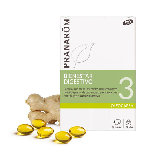 Pranarôm OLEOCAPS+ 3 Bienestar Digestivo BIO 30 caps.
