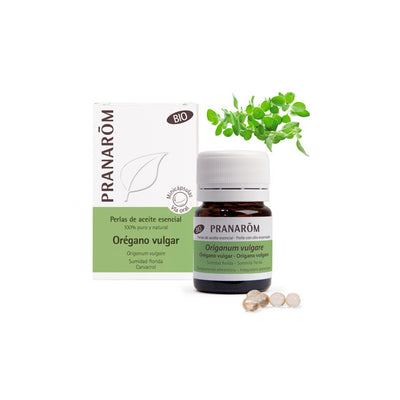 *****Pranarôm ACEITES ESENCIALES en Perlas Orégano vulgar (sumidad florida) Bio 60 uds