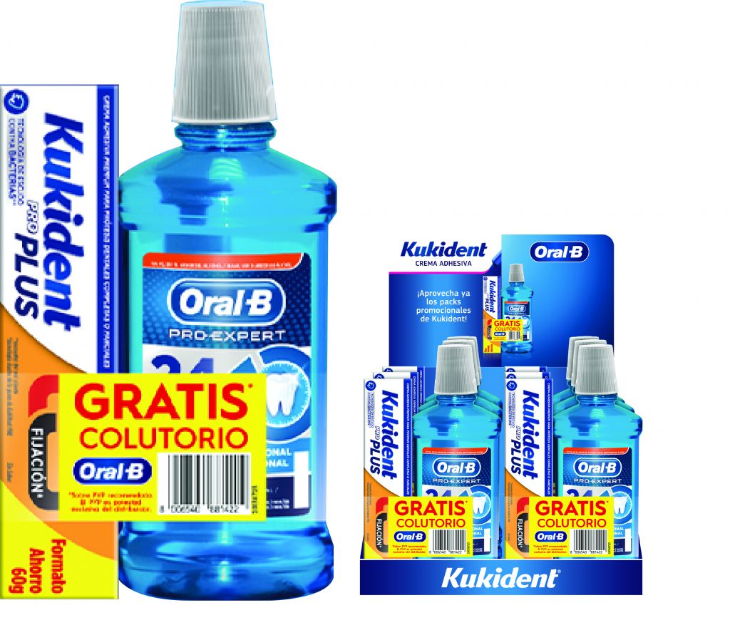 Kukident Doble Acción 60g + Colutorio OralB Regalo