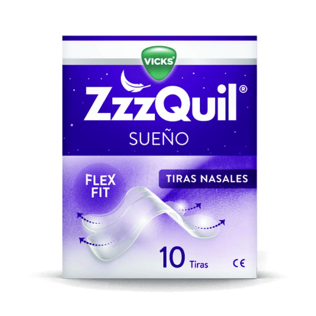 Vicks ZZZQuil Sueño Tiras Nasales 10 tiras