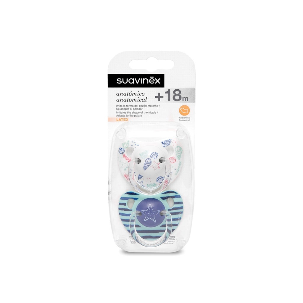 Chupete Suavinex Anátomico Látex +12M 2U