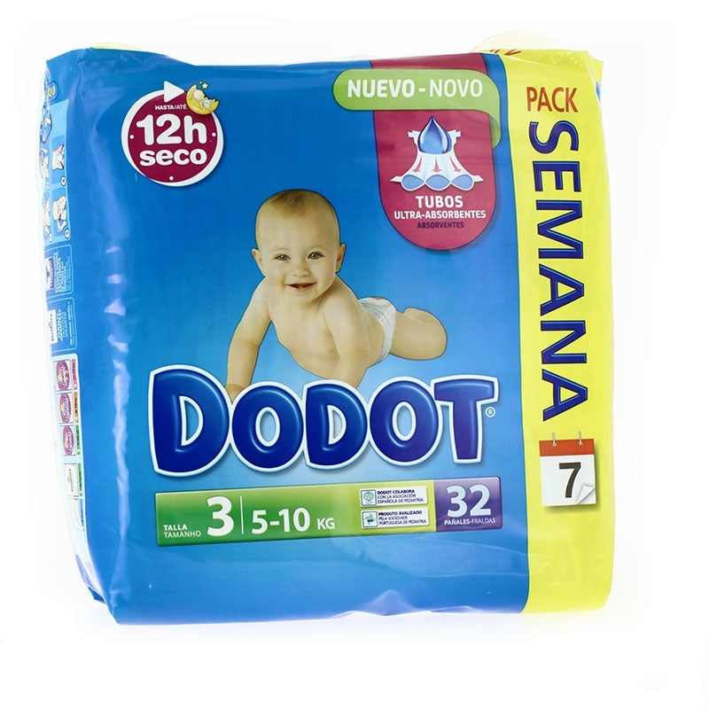 Pañal Dodot Etapas T/3 6-10 Kg 32 Unidades