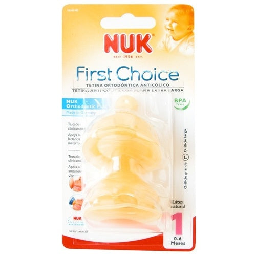 Tetina Nuk Ancha Fc 1L Látex Bi 2 Unidades