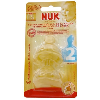 Tetina Nuk Ancha Fc 2L Látex 2 Unidades
