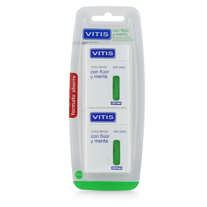 Vitis Cinta Dental Cera Fluor Menta Duplo