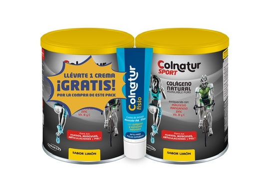 Colnatur Colágeno DUPLO Sport Limón 330 g + Colnatur Fisio Crema 60 g