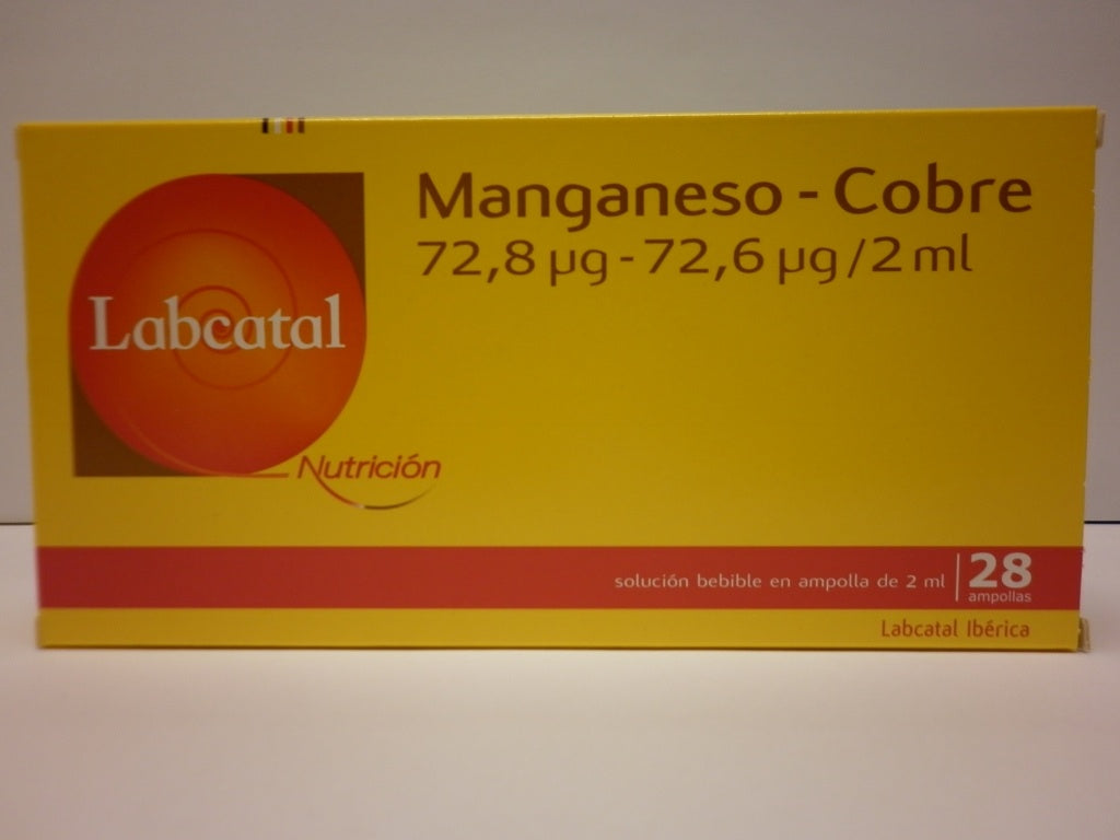 Labcatal 12 Manganeso Cobre 28 Ampollas