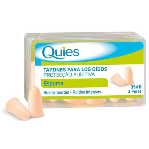 Quies Tapones Goma Oídos Colores  6 U