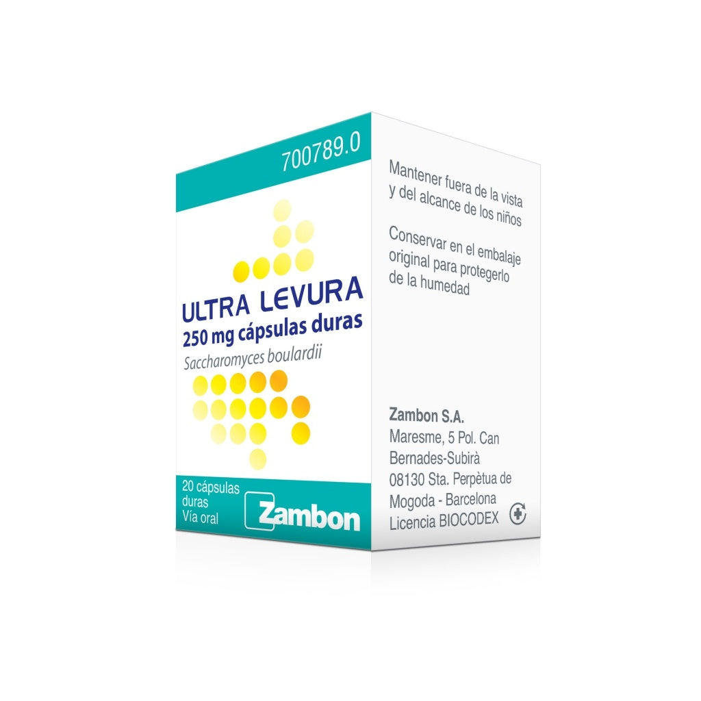 Ultra-Levura 250 mg 20 capsulas en blister