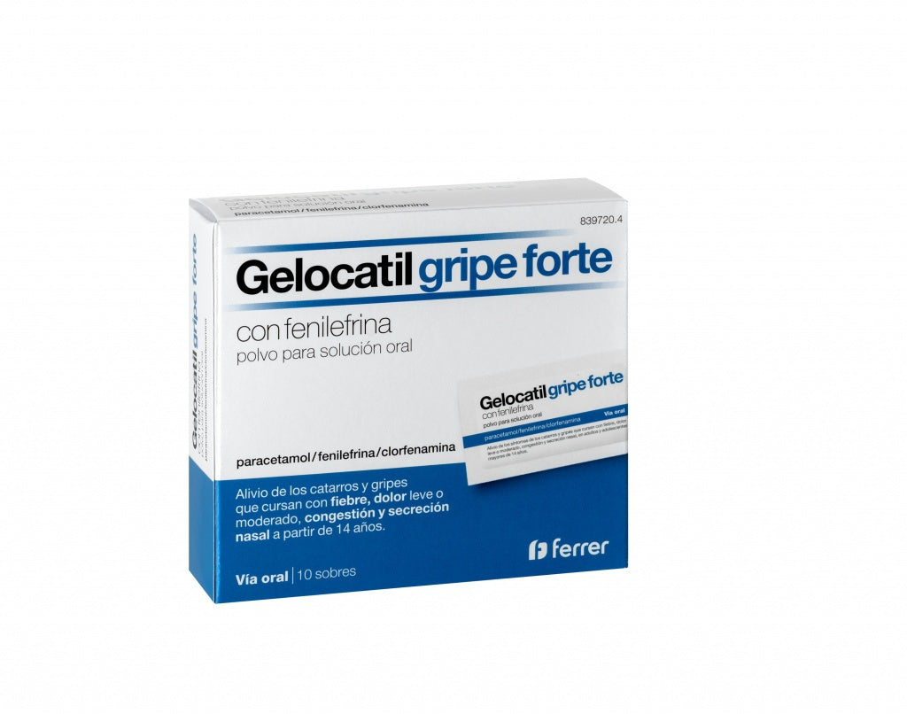 Gelocatil Gripe Forte con Fenilefrina 10 sobres