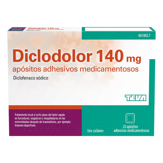 Diclodolor 140 mg 10 Apósitos adhesivos medicamentosos