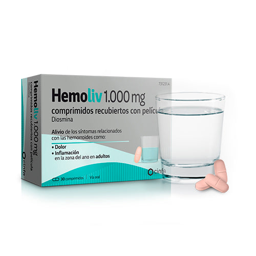 Hemoliv Hemorroides Diosmina 1000 mg 30 comprimidos