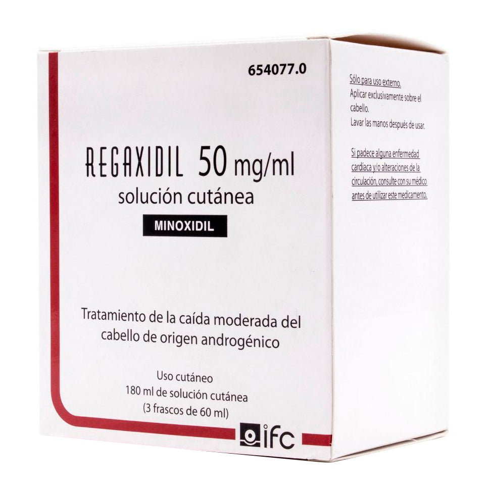 Regaxidil 50 Mg/Ml Solucion Cutanea 3 Frascos 60 Ml