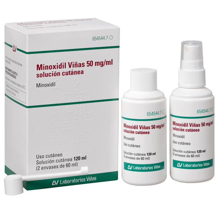 Minoxidil Viñas 50 Mg/Ml Solucion Cutanea 2 Frascos 60 Ml