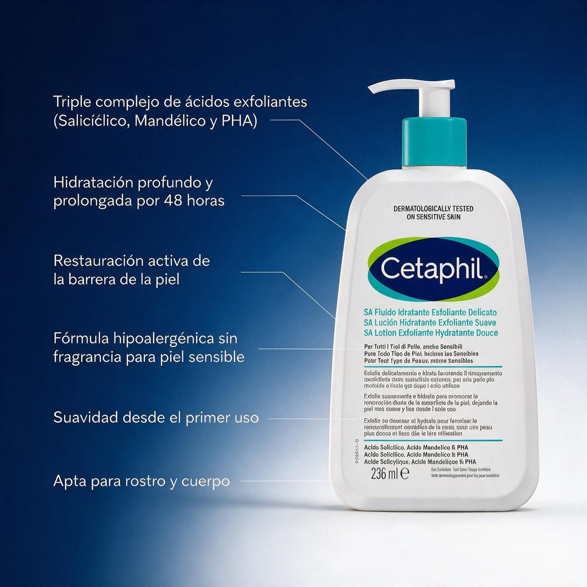 Cetaphil SA Loción Hidratante Exfoliante Suave 236 ml