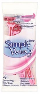Gillette Venus Maquinillas Desechables Venus3 Simply Basic 3+1 uds