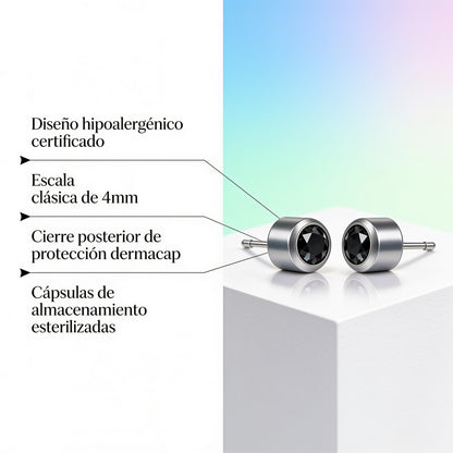 Benton Pharma My First Botón negro Acero 4 mm