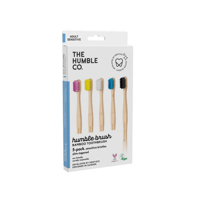 The Humble Pack cepillos Bambú planos 5 uds