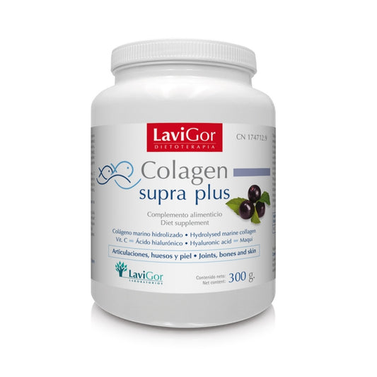 Supra Plus Colágeno Marino con Maqui, Ácido Hialurónico y Vitamina C Frutas del Bosque 330 g