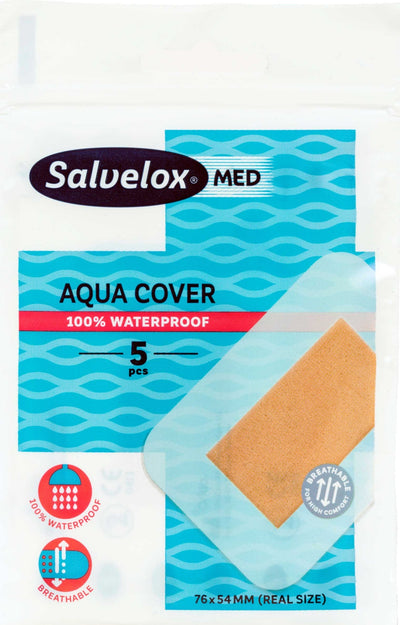 Salvelox MED Aqua Cover 76x54mm 5 Apósitos