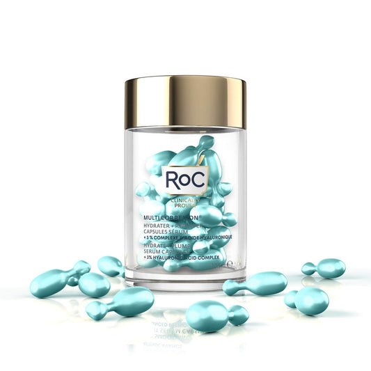 Roc hydrate + plump Serum noche 30 cápsulas