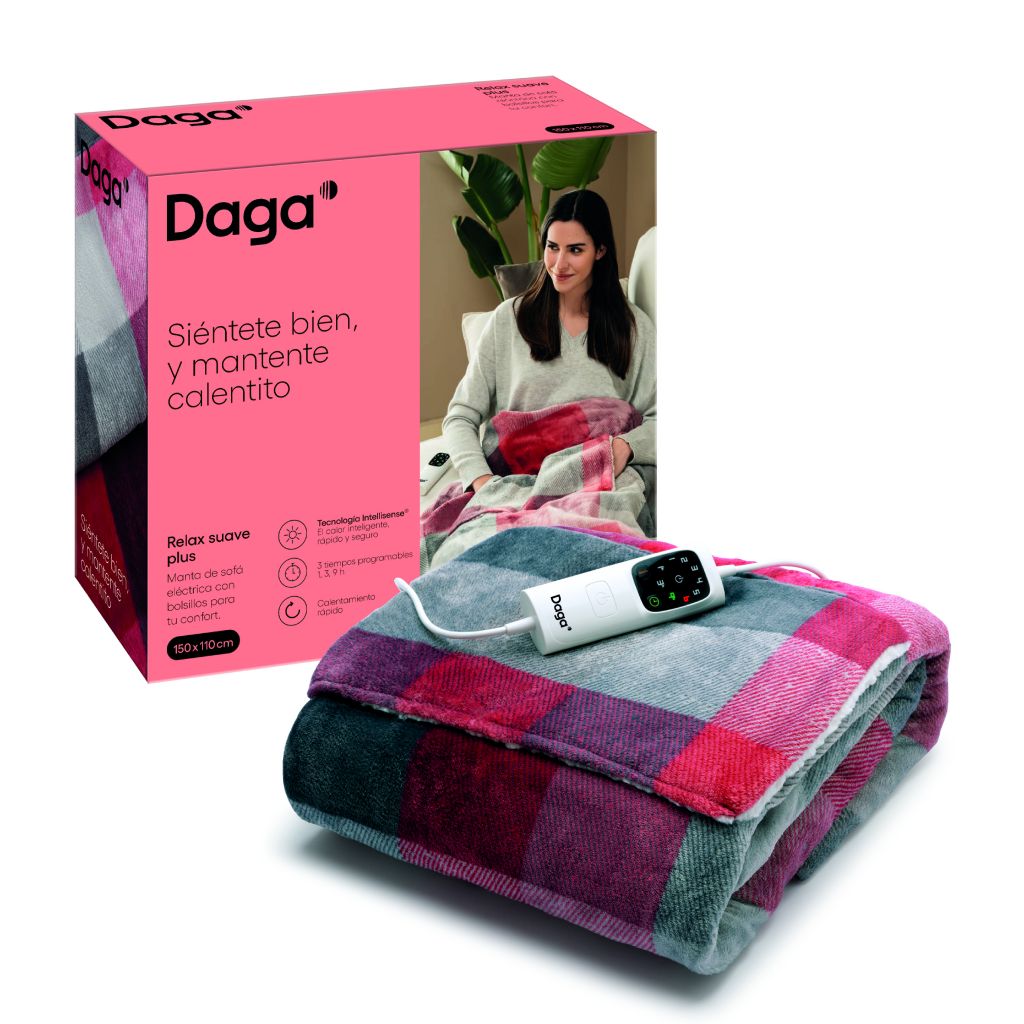 DAGA Manta térmica eléctrica de Sofá Relax Suave Plus