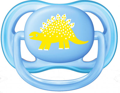 Philips Avent chupete individual Ultra Air  0-6 meses decorado azul dinosaurio