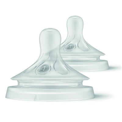 Philips Avent 2 Tetinas Natural Response T4 - flujo rápido, 3m+
