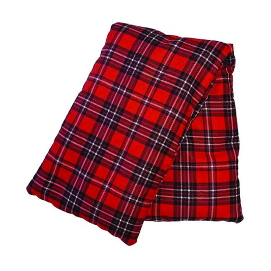 DINTEX Saco de Semillas - semillas de trigo y aroma de lavanda - Funda Tartán 15x50 cm