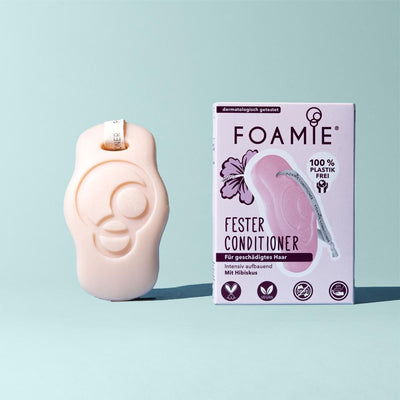 Foamie acondicionador solido de hibisco para cabello dañado Solido Sin Plasticos Eco