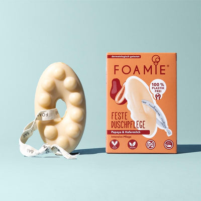 Foamie limpiador corporal solido de leche de avena y papaya Solido Sin Plasticos Eco
