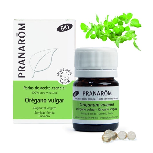 Pranarôm ACEITES ESENCIALES en Minicápsulas Orégano vulgar (sumidad florida) Bio 60 uds