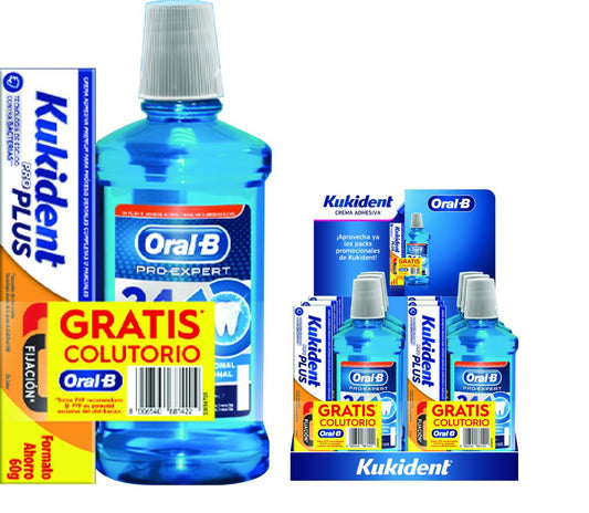 Kukident Doble Acción 60g + Colutorio OralB Regalo