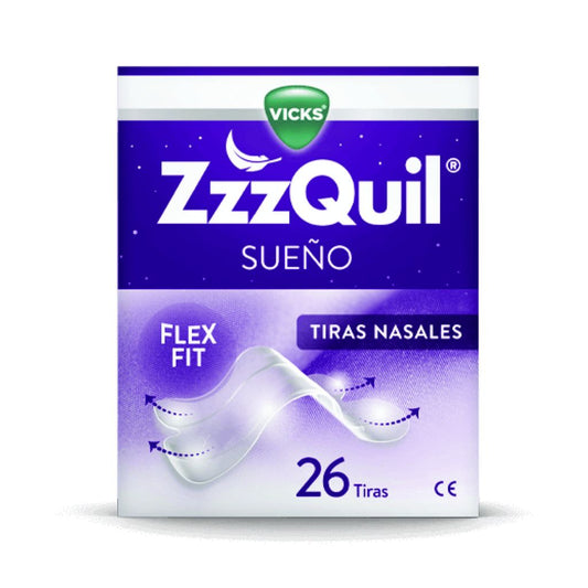 Vicks ZZZQuil Sueño Tiras Nasales 26 tiras