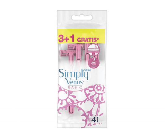 Gillette Venus Maquinillas Desechables Venus2 Simply Basic 3+1 uds