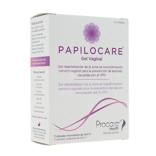 Papilocare Gel Vaginal 7 cánulas de 5 ml