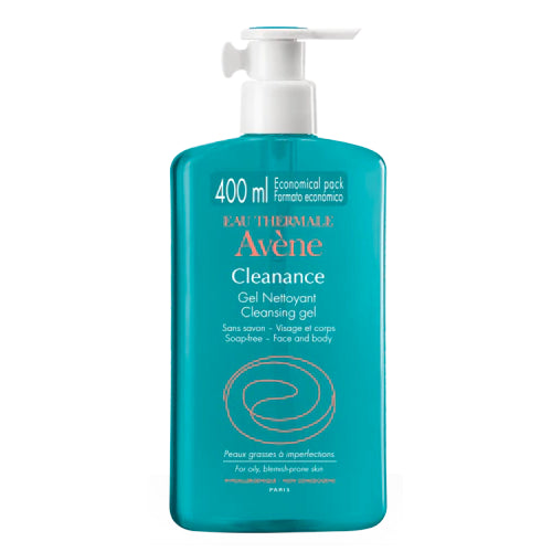 Avene Cleanance Gel Limpiador Sin Jabón Cara y Cuerpo 400 ml