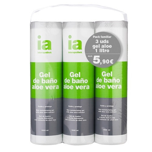 Interapothek Pack Gel aloe vera triplo 1000 ml