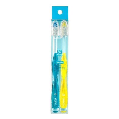 Interapothek Cepillo dental medio pack 2 u